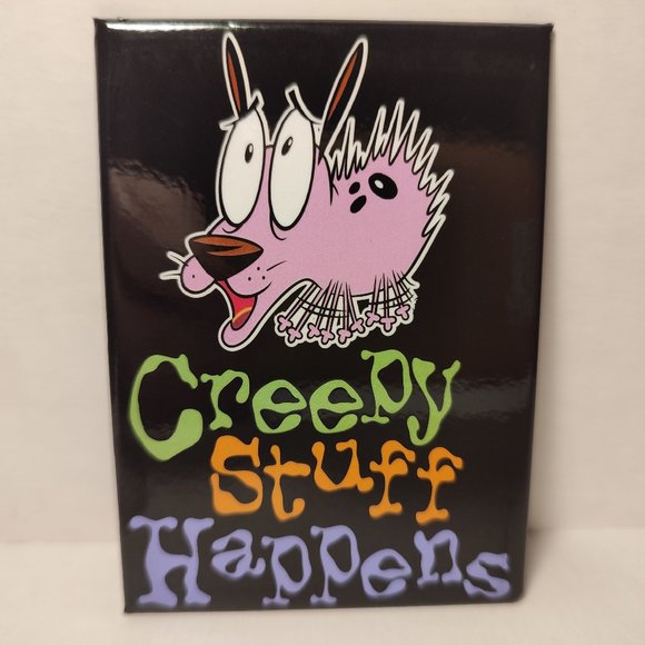 Courage The Cowardly Dog Creepy Stuff Happens Fridge Magnet Kitchen Decor - Picture 1 of 2
